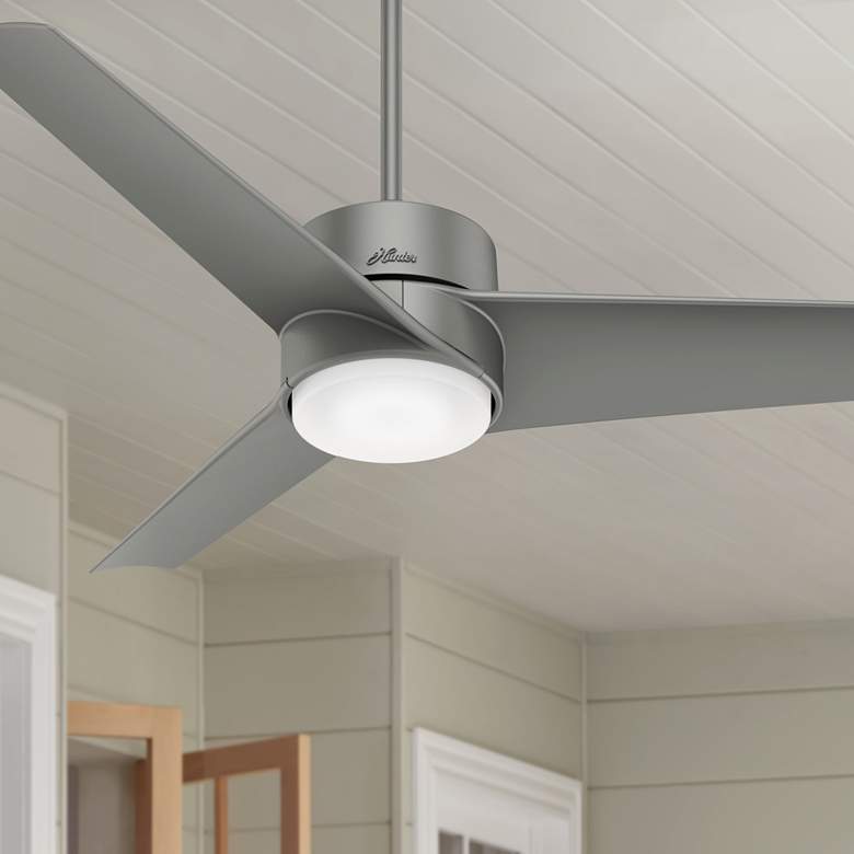 Image 1 54 inch Hunter Havoc-WeatherMax Matte Silver Modern Fan with Wall Control