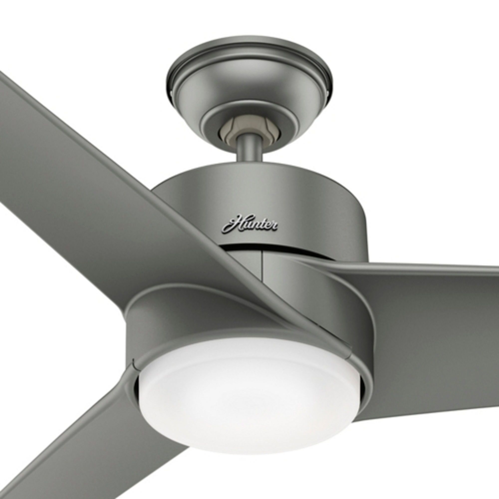 54" Hunter Havoc-WeatherMax Matte Silver Modern Fan with Wall Control
