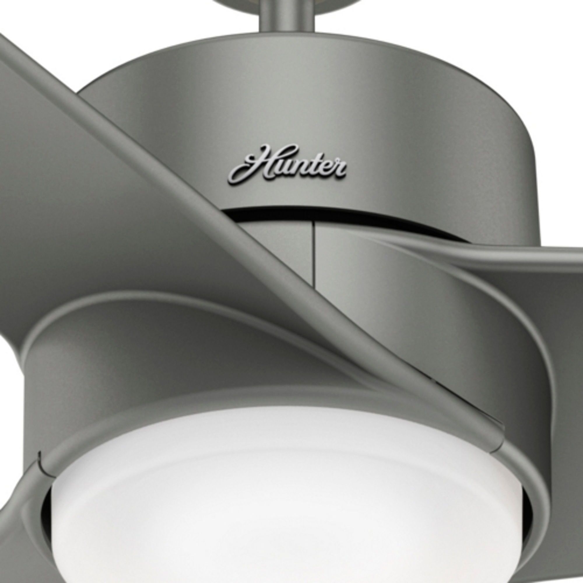 54" Hunter Havoc-WeatherMax Matte Silver Modern Fan with Wall Control