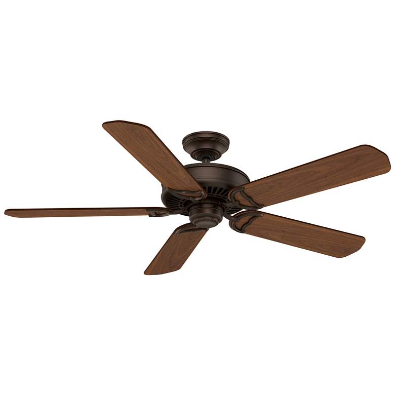 Image 1 54" Hunter Panama Brushed Cocoa Ceiling Fan w/ Walnut Blades