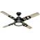54" Hunter Pendleton Matte Black LED Ceiling Fan