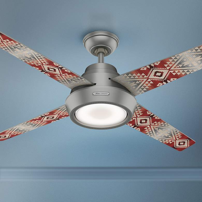 Image 1 54" Hunter Pendleton Matte Silver LED Ceiling Fan