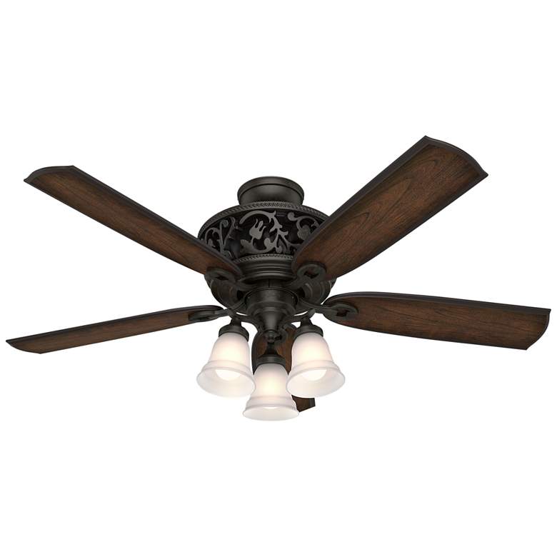 54&quot; Hunter Promenade Bronze LED Ceiling Fan with Remote Control