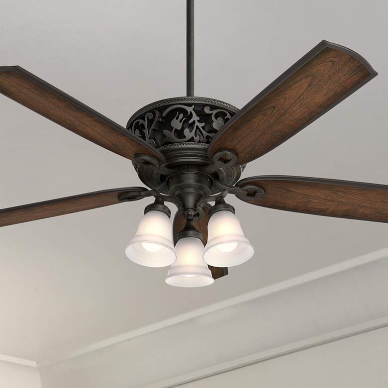 54&quot; Hunter Promenade Bronze LED Ceiling Fan with Remote Control