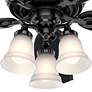 54" Hunter Promenade Gloss Black LED Indoor Ceiling Fan with Remote