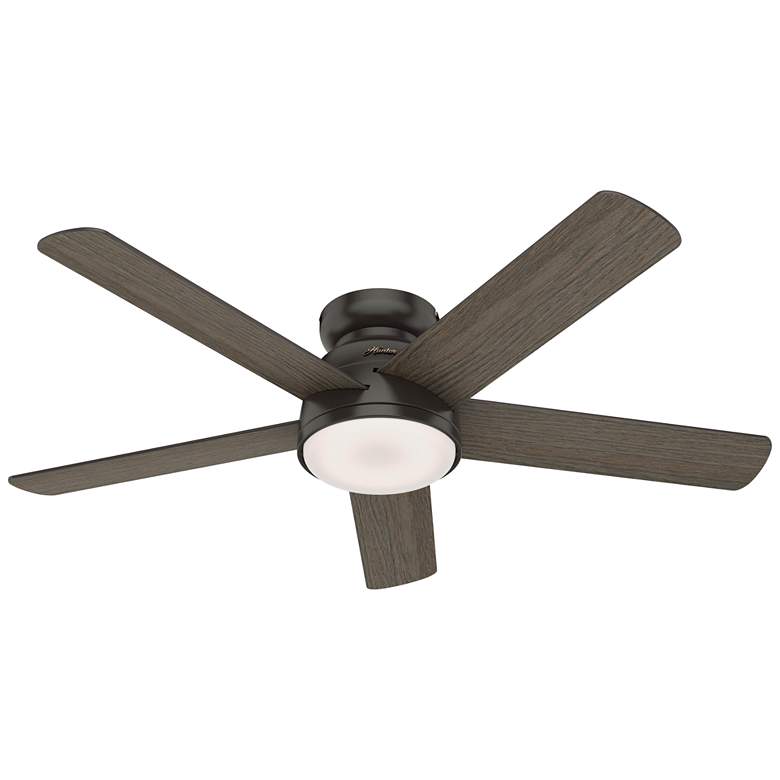54 inch Hunter Romulus Noble Bronze LED Hugger Ceiling Fan with Remote