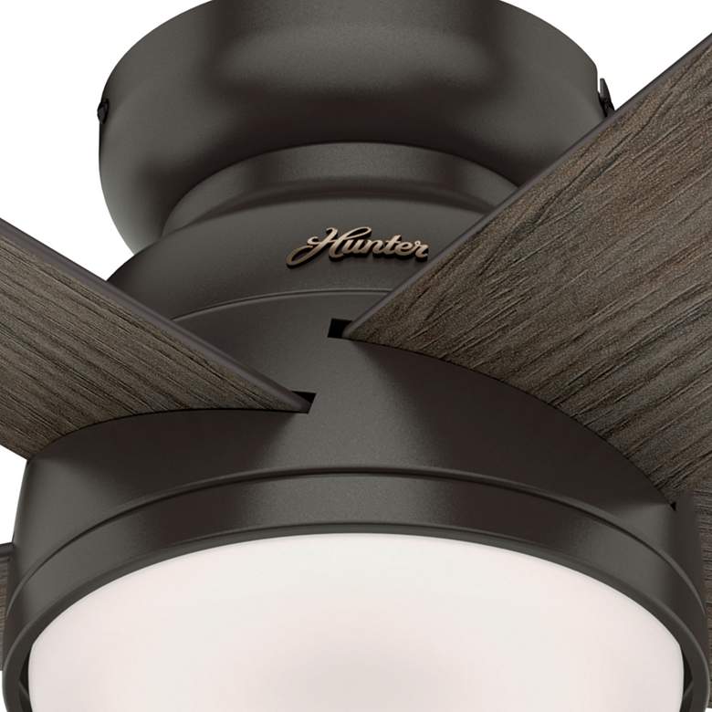 Image 4 54 inch Hunter Romulus Noble Bronze LED Hugger Smart Ceiling Fan more views
