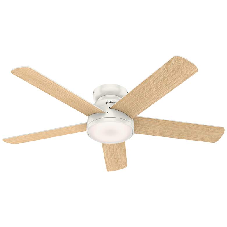 Image 3 54 inch Hunter Romulus WiFi Fresh White LED Hugger Ceiling Fan with Remote more views