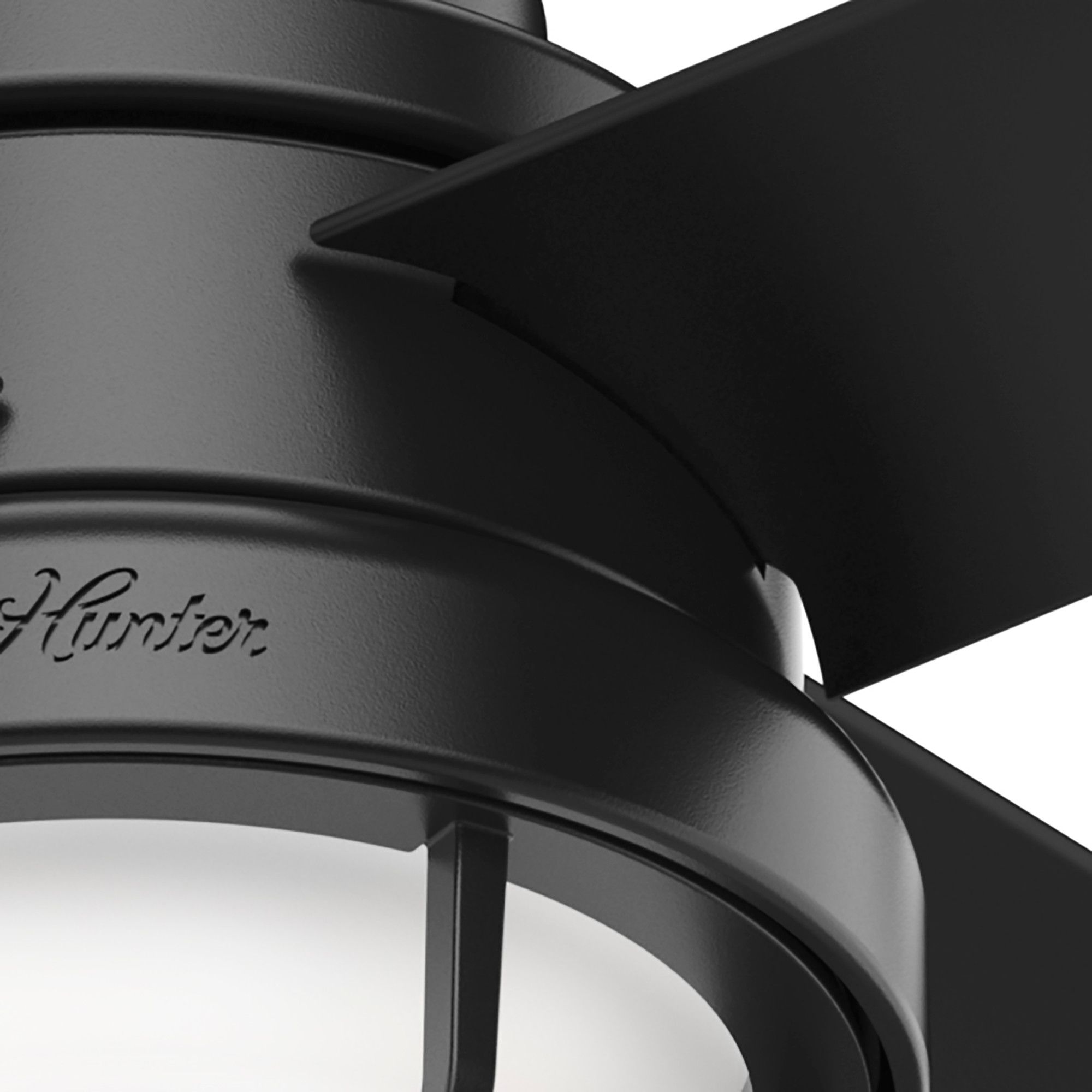 54" Hunter Searow Black WeatherMax Wet Rated LED Fan with Wall Control