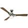 54" Hunter Signal Satin Nickel LED Ceiling Fan