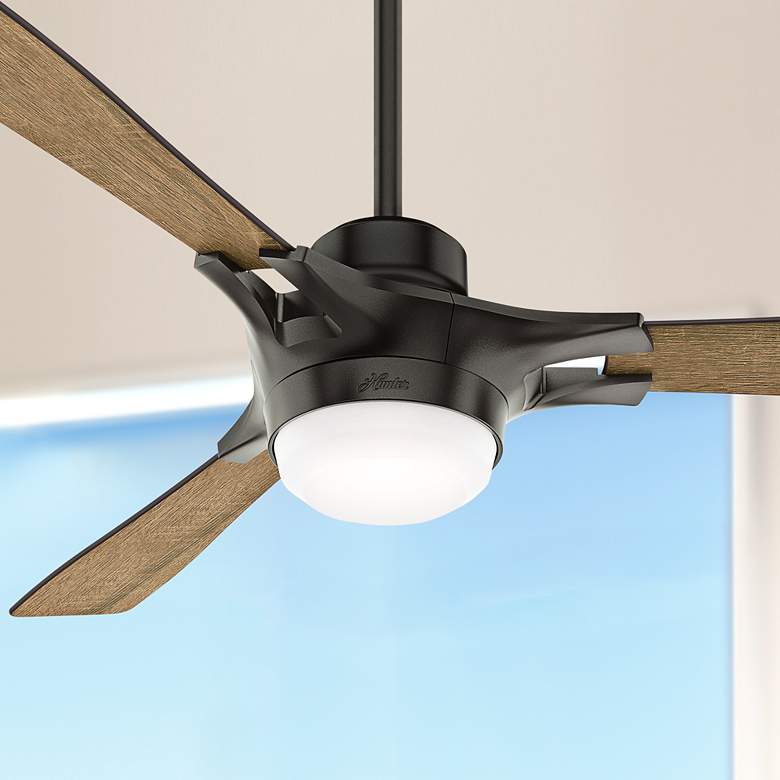 Image 1 54 inch Hunter Signal WiFi Noble Bronze LED Ceiling Fan with Remote