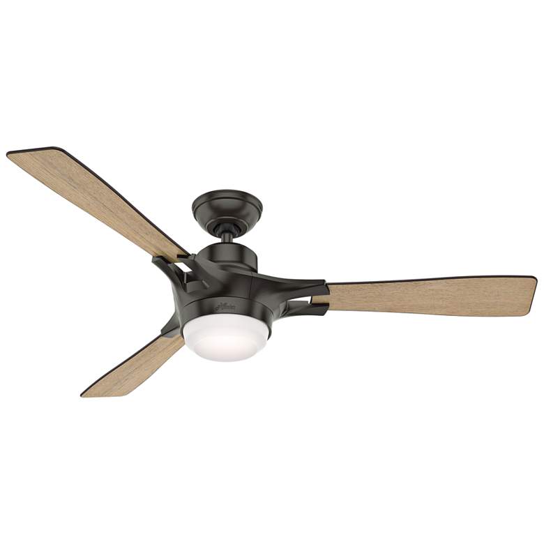 54&quot; Hunter Signal WiFi Noble Bronze LED Ceiling Fan with Remote more views