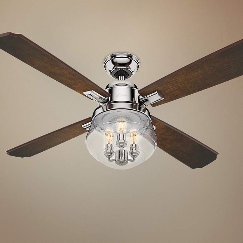 Image 1 54 inch Hunter Sophia Polished Nickel LED Ceiling Fan