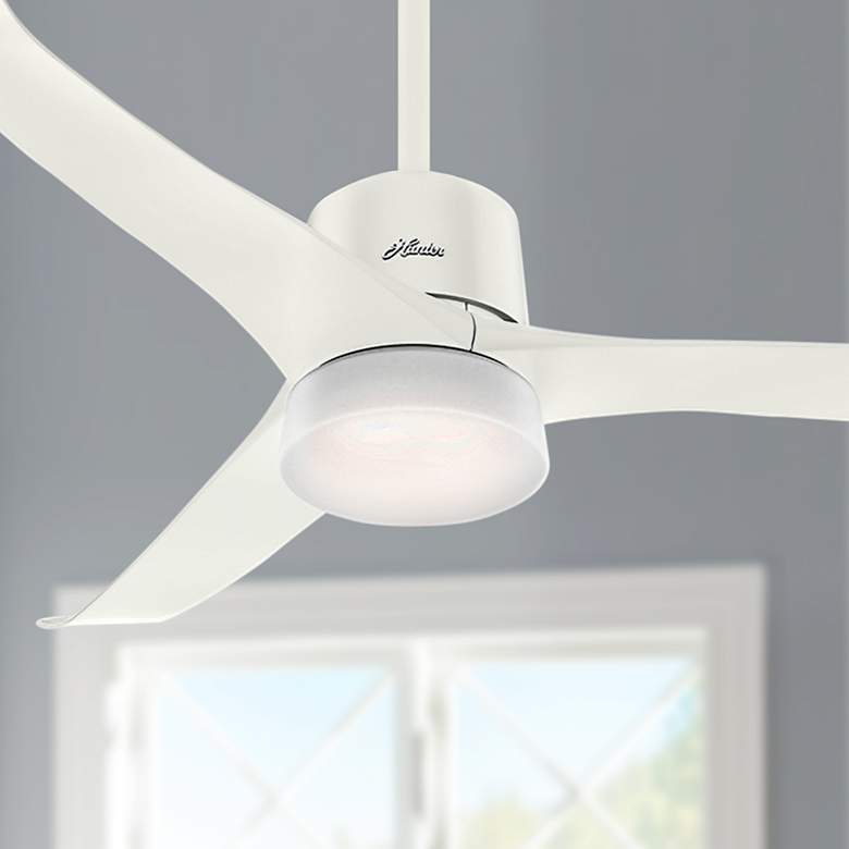Image 1 54 inch Hunter Symphony Fresh White LED Smart Ceiling Fan