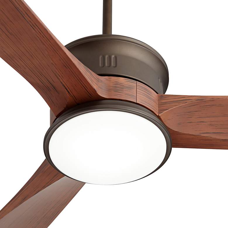 Image 4 54" Key West Bronze Wet Rated Outdoor LED Ceiling Fan with Remote more views