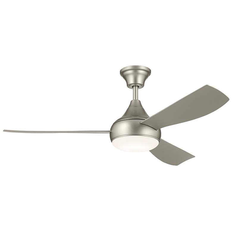 Image 1 54" Kichler Ample Brushed Nickel LED Outdoor Ceiling Fan with Remote