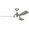 54" Kichler Ample Brushed Nickel LED Outdoor Ceiling Fan with Remote