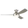 7_54" Kichler Ample Brushed Nickel LED Outdoor Ceiling Fan with Remote more views