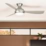 54" Kichler Ample Brushed Nickel LED Outdoor Ceiling Fan with Remote in scene