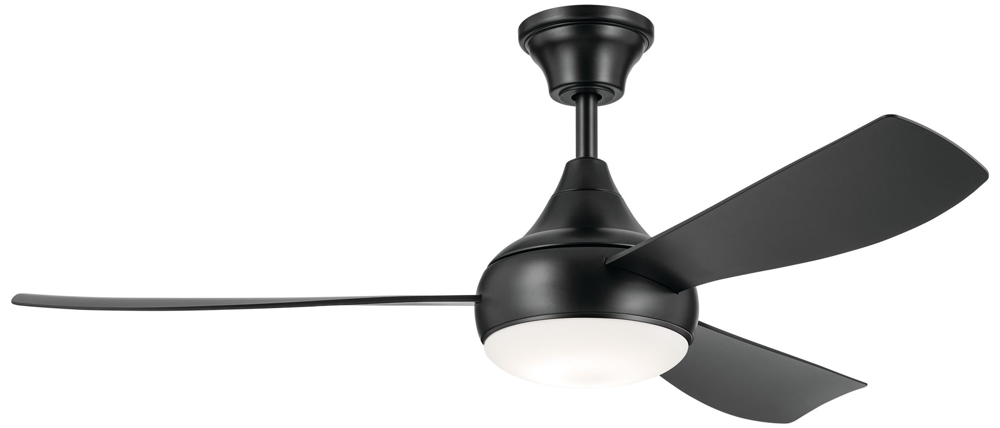 Image 3 54" Kichler Ample Satin Black LED Outdoor Ceiling Fan with Remote