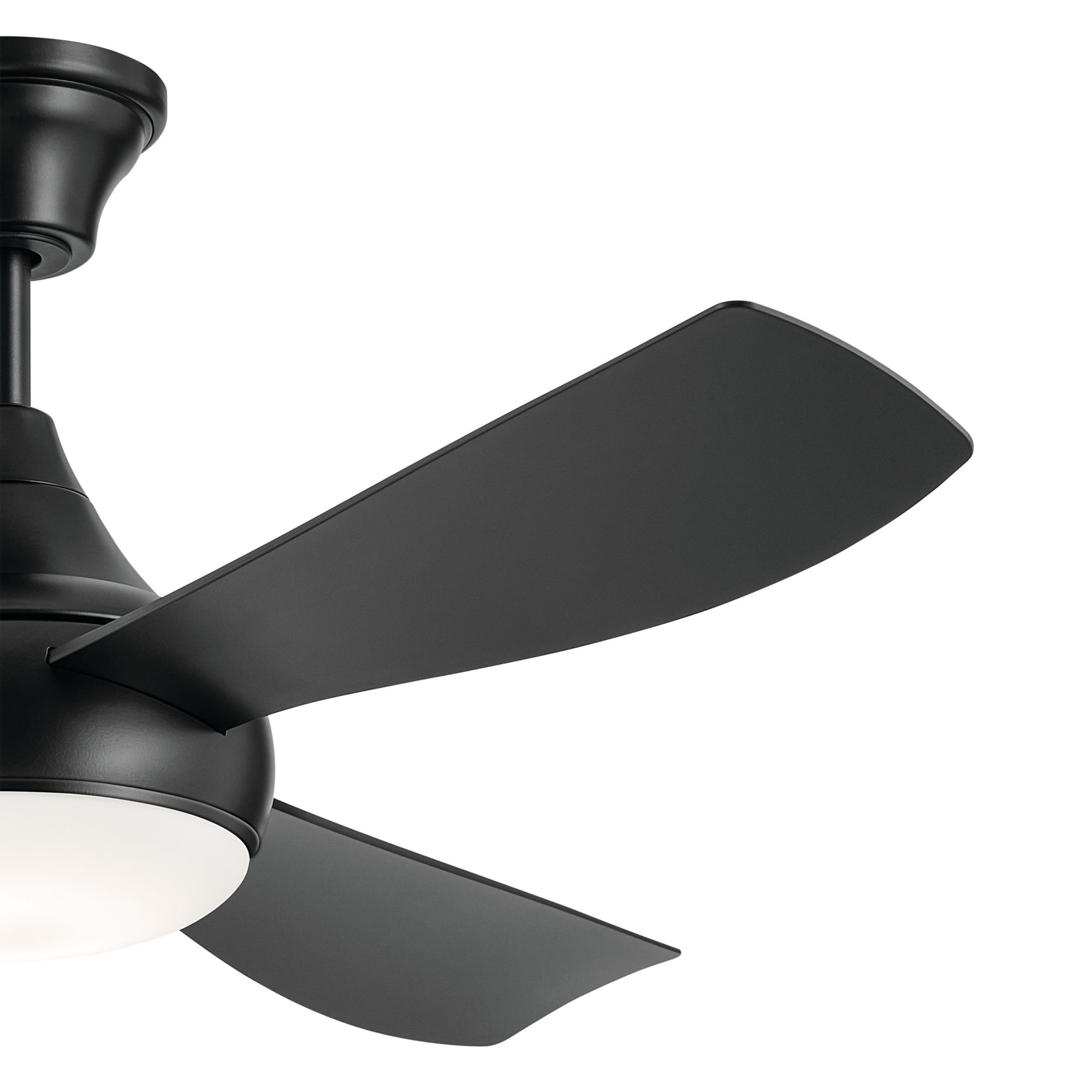 Image 4 54" Kichler Ample Satin Black LED Outdoor Ceiling Fan with Remote more views