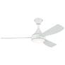 54" Kichler Ample White LED Outdoor Ceiling Fan with Remote