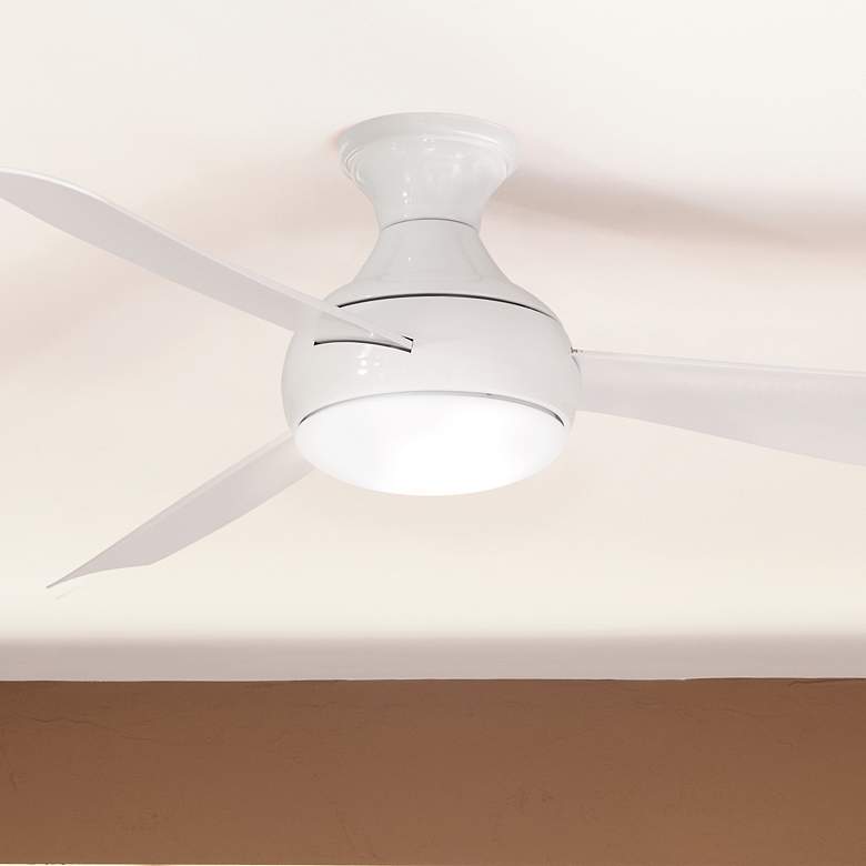 Image 1 54" Kichler Ample White LED Outdoor Ceiling Fan with Remote