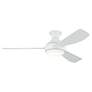 6_54" Kichler Ample White LED Outdoor Ceiling Fan with Remote more views
