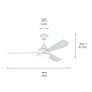 7_54" Kichler Ample White LED Outdoor Ceiling Fan with Remote more views