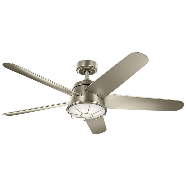 Image 3 54" Kichler Daya Brushed Nickel Damp Rated LED Ceiling Fan with Remote