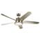 54" Kichler Daya Brushed Nickel Damp Rated LED Ceiling Fan with Remote