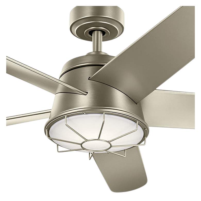 Image 4 54" Kichler Daya Brushed Nickel Damp Rated LED Ceiling Fan with Remote more views