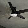 1_54" Kichler Daya Satin Black Damp Rated LED Ceiling Fan with Remote