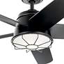 3_54" Kichler Daya Satin Black Damp Rated LED Ceiling Fan with Remote more views