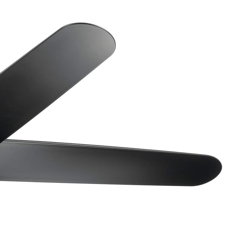 Image 4 54" Kichler Daya Satin Black Damp Rated LED Ceiling Fan with Remote more views