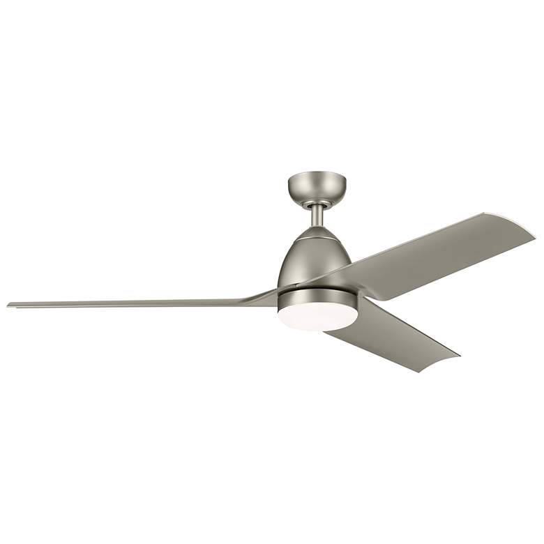 Image 2 54" Kichler Fit Brushed Nickel LED Outdoor Ceiling Fan with Remote