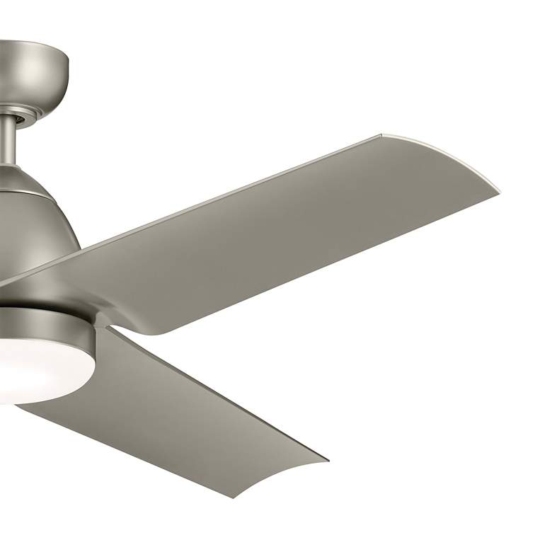 Image 3 54" Kichler Fit Brushed Nickel LED Outdoor Ceiling Fan with Remote more views