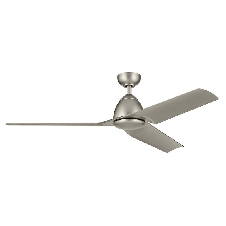 Image 6 54" Kichler Fit Brushed Nickel LED Outdoor Ceiling Fan with Remote more views