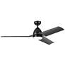 3_54" Kichler Fit Satin Black LED Outdoor Ceiling Fan with Remote