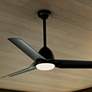2_54" Kichler Fit Satin Black LED Outdoor Ceiling Fan with Remote