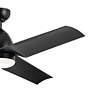 4_54" Kichler Fit Satin Black LED Outdoor Ceiling Fan with Remote more views