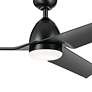 5_54" Kichler Fit Satin Black LED Outdoor Ceiling Fan with Remote more views