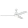 54" Kichler Fit White LED Outdoor Ceiling Fan with Remote