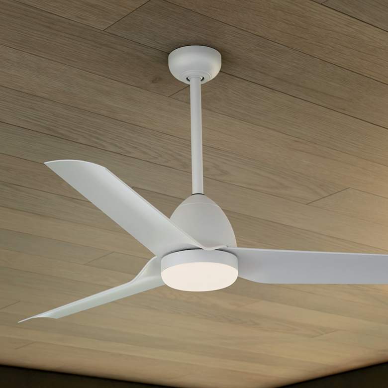 Image 2 54" Kichler Fit White LED Outdoor Ceiling Fan with Remote