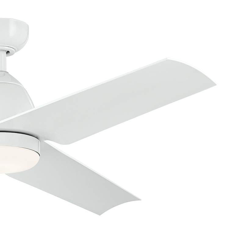 Image 4 54" Kichler Fit White LED Outdoor Ceiling Fan with Remote more views