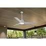 54" Kichler Fit White LED Outdoor Ceiling Fan with Remote in scene