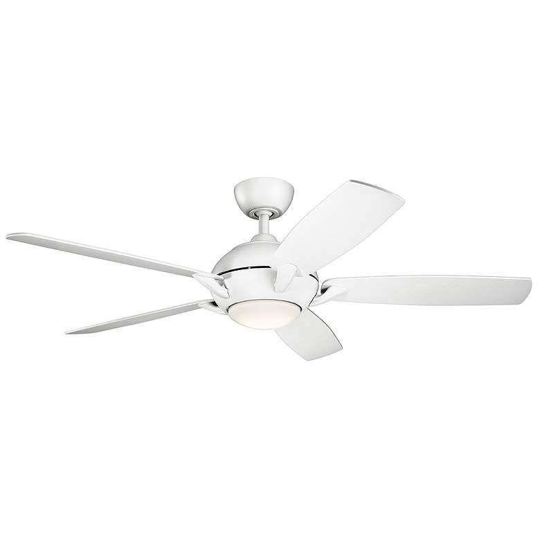 Image 2 54" Kichler Geno Matte White LED Ceiling Fan with Remote