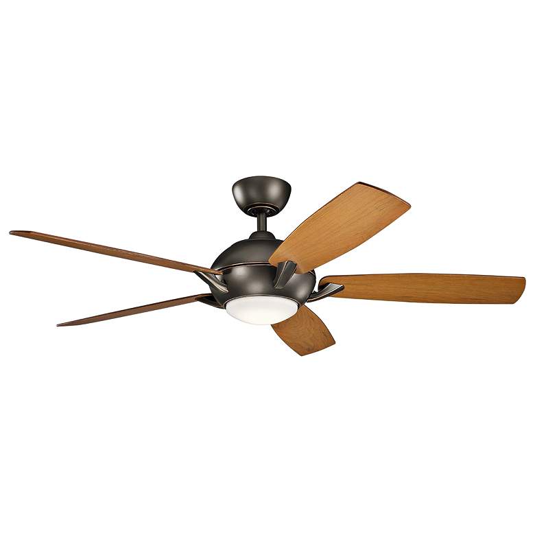 Image 2 54 inch Kichler Geno Olde Bronze LED Ceiling Fan with Remote