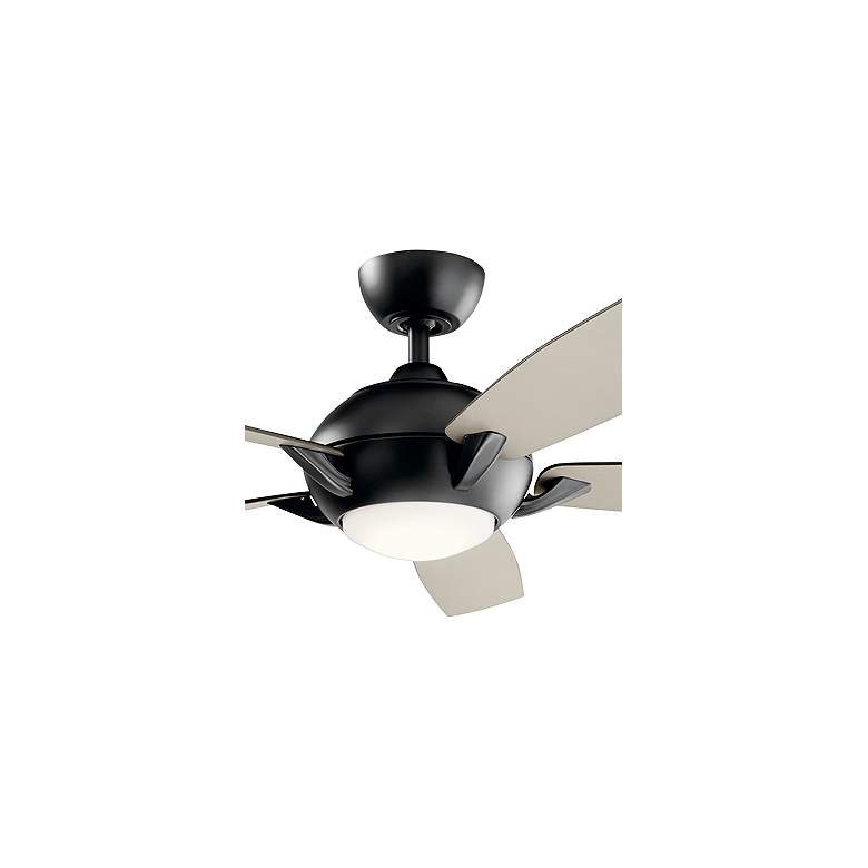 Image 2 54 inch Kichler Geno Satin Black LED Ceiling Fan with Remote more views