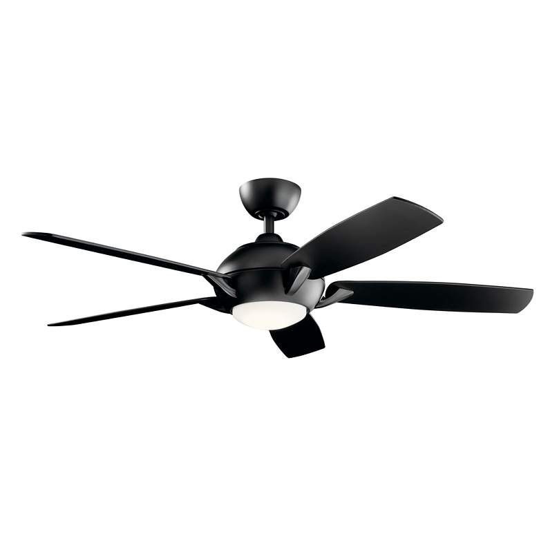 Image 2 54" Kichler Geno Satin Black LED Ceiling Fan with Remote more views